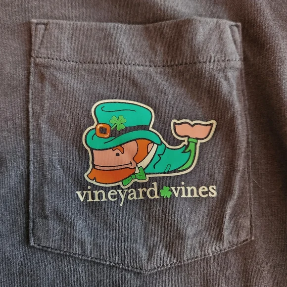 Vineyard Vines Happy St. Paddy's Day Long Sleeve Blue T-Shirt Men's Size XS - Picture 5 of 7